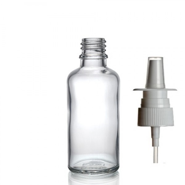 50ml Şeffaf Şişe Burun Spreyi Başlıklı