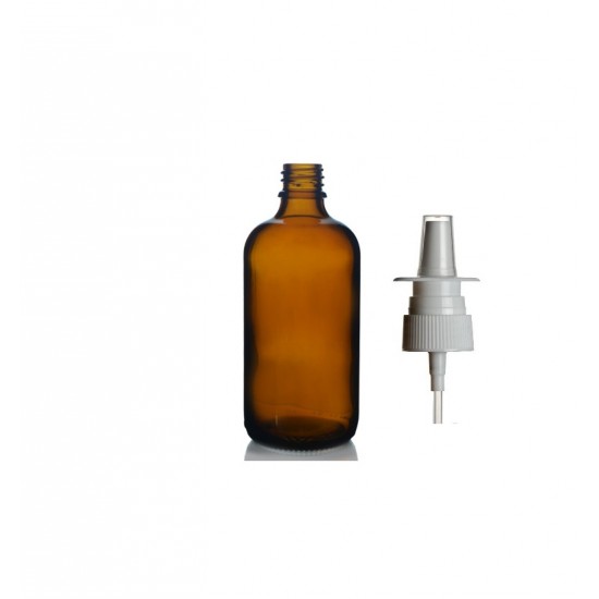 100ml kahverengi Şişe Burun Spreyi Başlıklı