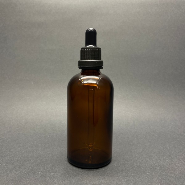 100ml kahverengi Cam Damlalıklı Siyah kapak Siyah Emzik