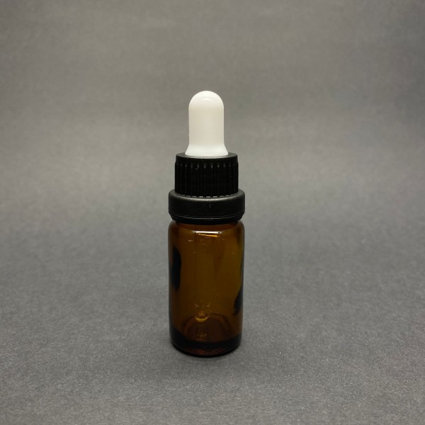 10ml kahverengi Cam Damlalıklı Siyah  kapak Beyaz Emzik