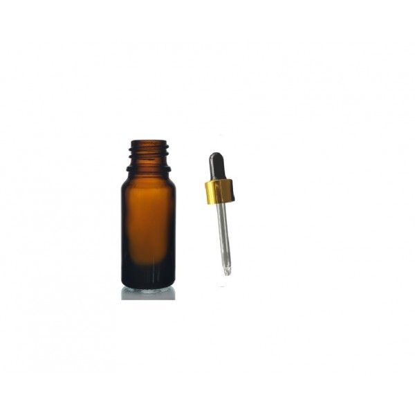 20ml kahverengi Cam Damlalıklı Gold kapak Siyah Emzik