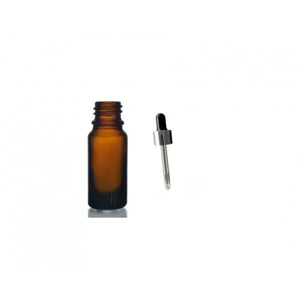 20ml kahverengi Cam Damlalıklı Gümüş kapak Siyah Emzik