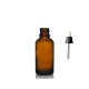 30ml kahverengi Cam Damlalıklı Siyah  kapak Beyaz Emzik