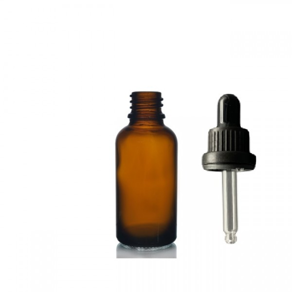30ml kahverengi Cam Damlalıklı Siyah kapak Siyah Emzik