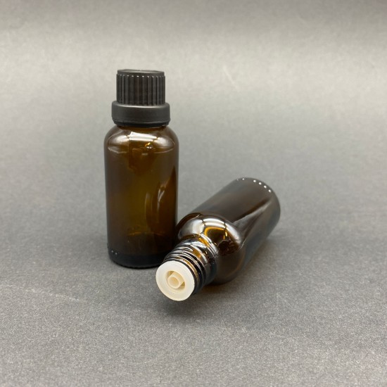 30ml kahverengi Şişe içten damlalıklı Siyah Renk
