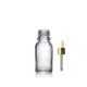10ml Şeffaf Cam damlalıklı Gold kapak Beyaz Emzik