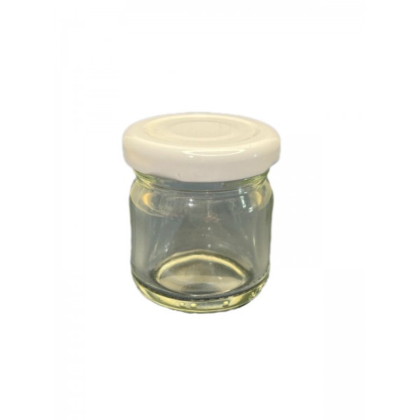 40ml konserve kavanozu Beyaz Kapaklı