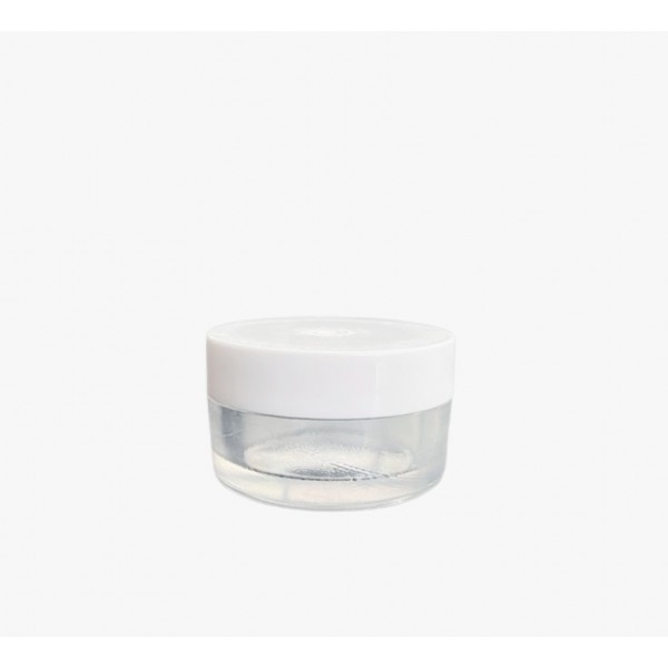 20ml Beyaz Akrilik Plastik Krem Kavanozu Beyaz kapak