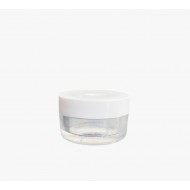 10ml Şeffaf Akrilik Plastik Krem Kavanozu Beyaz Kapak