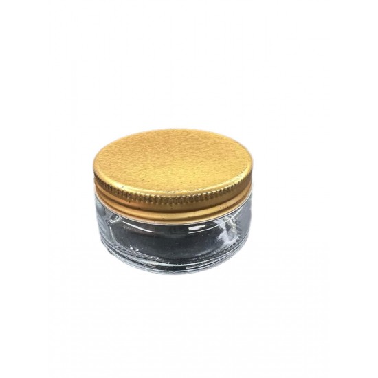 50ml Şeffaf Cam krem Gold Kapaklı