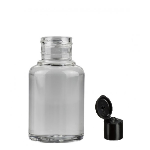 60ml Pet Şeffaf Şişe Açmalı Fliptop Kapaklı