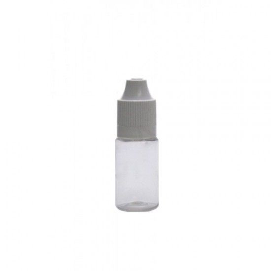 10ml Pet Şeffaf Likit Şişesi Beyaz Kapaklı