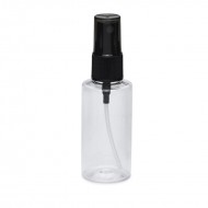 30ml Şeffaf Plastik Pet Şişe Siyah Sprey Başlıklı