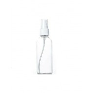 100ml Şeffaf Plastik Pet Şişe Beyaz Sprey Başlıklı
