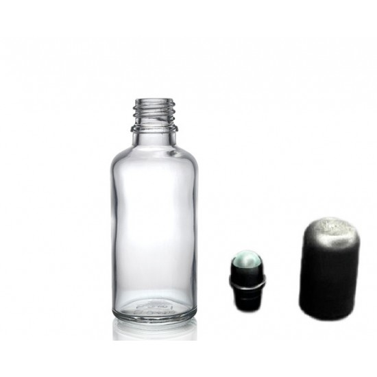 50ml Şeffaf Şişe Rollon Başlıklı