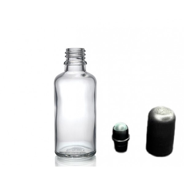 50ml Şeffaf Şişe Rollon Başlıklı