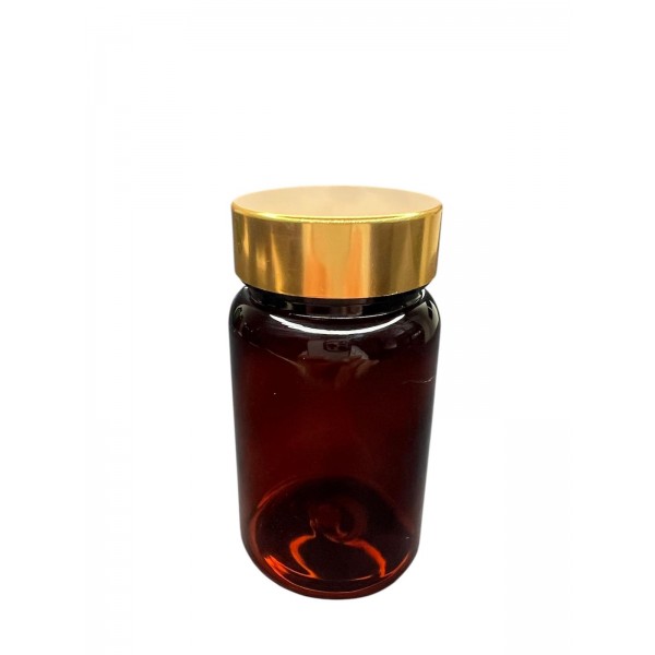 100 ML KAHVERENGİ TABLET ŞİŞESİ - GOLD KAPAK 1 KOLİ 650 ADET