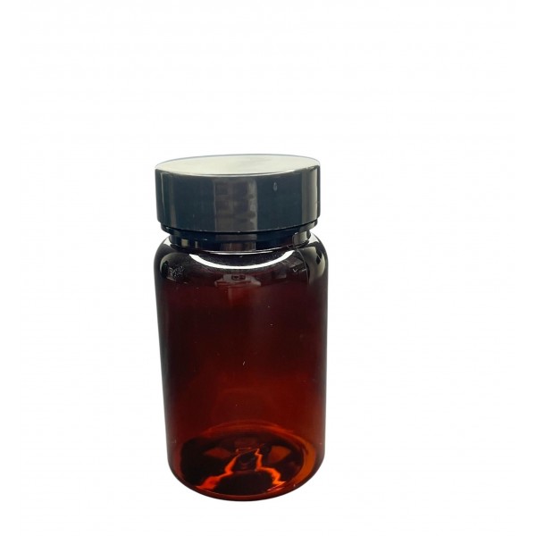 100 ML KAHVERENGİ TABLET ŞİŞESİ - SİYAH KAPAK 1 KOLİ 650 ADET