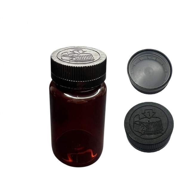 100 ML KAHVERENGİ TABLET ŞİŞESİ - COCUK EMNİYETLİ KAPAK SİYAH 1 KOLİ 650 ADET