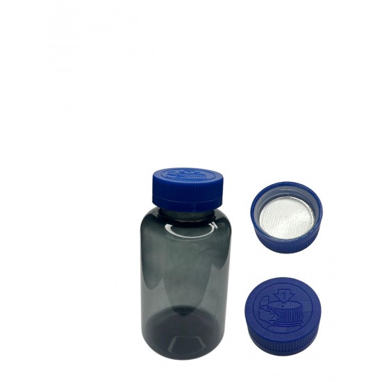 200 ML GRİ TABLET ŞİŞESİ - COCUK EMNİYETLİ MAVİ KAPAK 1 KOLİ 400 ADET