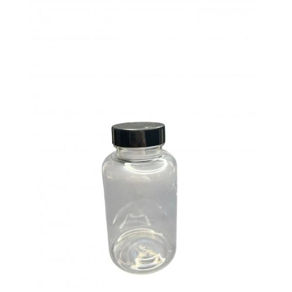 200 ML ŞEFFAF TABLET ŞİŞESİ - SİYAH  KAPAK 1 KOLİ 400 ADET
