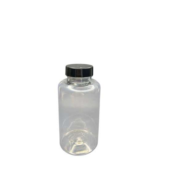 300 ML ŞEFFAF TABLET ŞİŞESİ - SİYAH KAPAK 1KOLİ 280 ADET