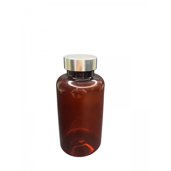 300 ML KAHVERENGİ TABLET ŞİŞESİ - GÜMÜŞ KAPAK  1KOLİ 280 ADET