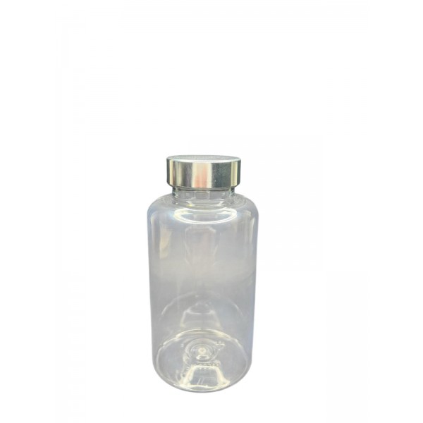 300 ML ŞEFFAF TABLET ŞİŞESİ - GÜMÜŞ KAPAK 1KOLİ 280 ADET