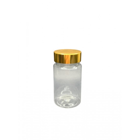 90 ML ŞEFFAF TABLET ŞİŞESİ - GOLD KAPAK 1KOLİ (800 adet)