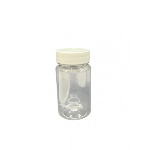 90 ML ŞEFFAF TABLET ŞİŞESİ - BEYAZ KAPAK 1KOLİ (800 adet)