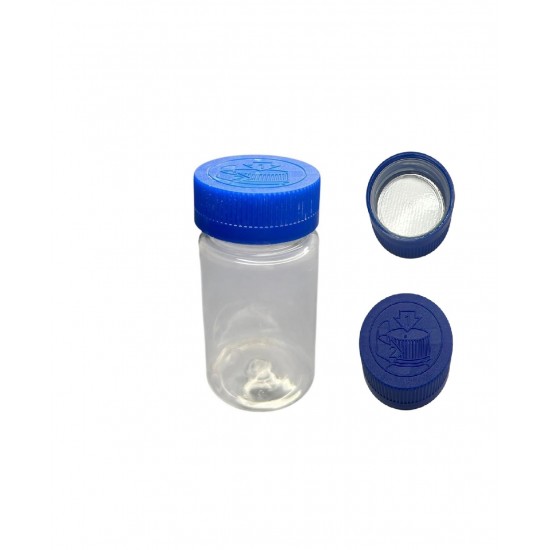 90 ML ŞEFFAF TABLET ŞİŞESİ - COCUK EMNİYETLİ MAVİ KAPAK 1KOLİ (800 adet)